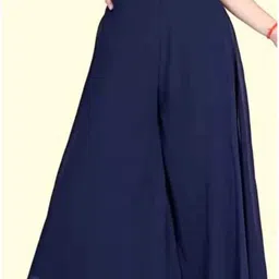 arc Women Flared Blue Georgette Trousers-picture-14