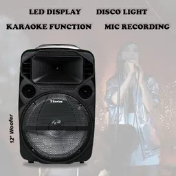 T-Series TR12K (Party Speaker) Bluetooth Trolley Party Speaker with 2 Mic 40 W Bluetooth PA Speaker image 2