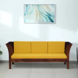 Udine Sheesham Wood 3 Seater Sofa in Scratch Resistant Honey Oak Finish-image-23