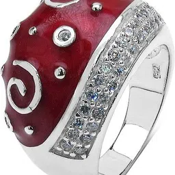 johareez Sterling Silver Cubic Zirconia Sterling Silver Plated Ring image 2