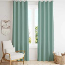 parda online Green Polyster Solid 9ft Blackout Eyelet Window/Door (2 Pc)-picture-31