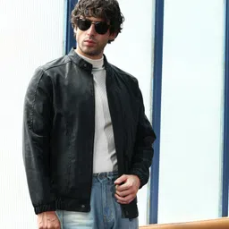 campus sutra Men Solid Biker/Riding Jacket image 1