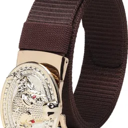 Men Brown Nylon Belt-image-14