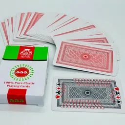 a sarkar magic world 555 Plastic Mark Playing Card Deck (RED) / 555 Marked Playing Card (Plastic) image 3