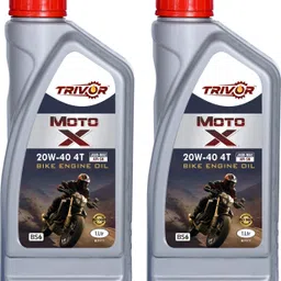 trivor MOTO X 20W40 1LTR P2 MOTO X 20W40 4T Protection with BS6 Technology for Bikes|API SN & JASO MA2 High Performance Engine Oil image 1