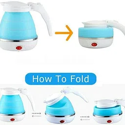 Silicone Collapsible Kettle 220V 600ML for Most Travel and Home & Office Use Electric Kettle-image-10