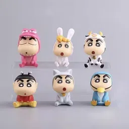 6 Pcs Miniature Shinchan Pats Costume Design Mix 5.5 cm Figurine for Room Decor-image-64