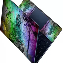 KALARKARI Laptop Skin Multicolor Lord Buddha Premium vinyl HD printed Easy to Install Laptop Skin/Sticker/Vinyl/Cover for all size laptops vinyl Laptop Skin Compatible for 15.6 inch-picture-45