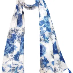 xmsfashion Printed Chiffon Women Multicolor Scarf, Stole, Fancy Scarf image 4