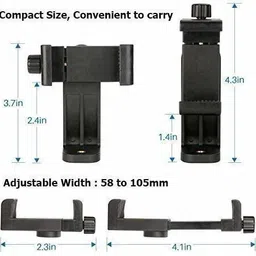 subton Ball Head for Tripod with 360 Mobile Holder |360 Angle Adjustment Tripod Mobile Holder with Vertical and Horizontal Mode Video Recording|Compatible with All Mobile Phone Tripods and Cameras Monopod, Tripod, Tripod Kit, Tripod Ball Head, Tripod Bracket, Tripod Clamp, Monopod Kit image 3