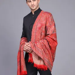 GREEN AGRITECH Polyester Wool Blend Woven Men Shawl image 3