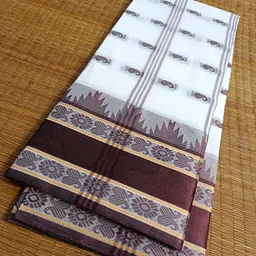 happy creation Woven Jamdani Handloom Cotton Blend Saree-picture-27