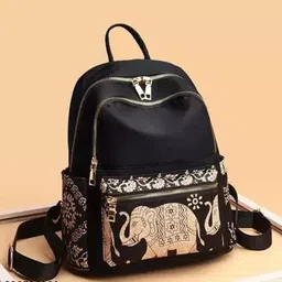 guruji Small 15 L Backpack Elephant Print Classic and Trendy Shoulder Backpacks for College and School-picture-14