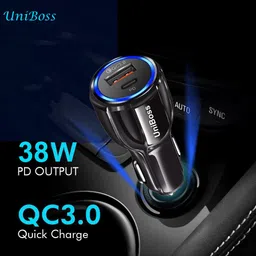 uniboss 38 W Qualcomm Certified Turbo Car Charger image 4
