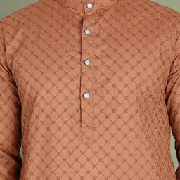 jompers Men Pure Cotton Kurta Pyjama Set image 5