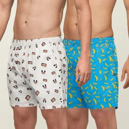 xyxx Pack of 2 Remix IntelliEaze Super Combed Cotton Printed Printed Men Boxer image 1