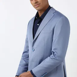 peter england Men Checkered Single Breasted Formal Blazer image 4