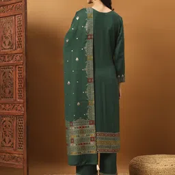 afsa Unstitched Wool Suit Fabric Self Design image 2