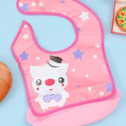 yellow bee Starry Kitty Baby Bib – Waterproof Pink Bib with Adorable Cat & Food Catcher-picture-37