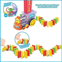 toyachi 40 Pcs Domino Train Toy Set With Lights and Sounds Multicolour7 image 5
