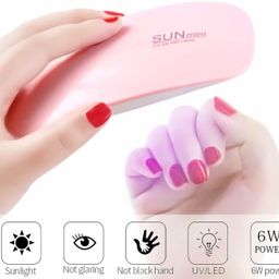 gvj traders SUN Mini Nail Dryer 6W UV Gel Polish Curing LED Lamp Portable Manicure Tool Nail Polish Dryer-picture-49