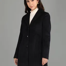 honnete 100 % Polyester Solid Coat For Women image 3
