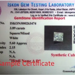 Ankit Collection Clear Cut Synthetic Zircon Gemstone image 3