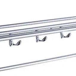Stainless Steel Folding Towel Rack (24 Inch) 24 inch 1 Bar Towel Rod-image-25