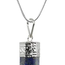 reiki crystal products Natural Certified Lapis Lazuli Pencil Pendnat Crystal Pendant Lapis Lazuli Stone image 2