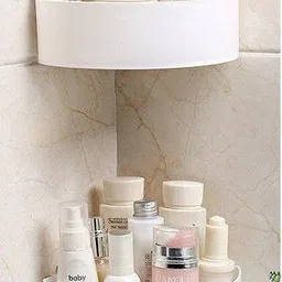 qrex Multiperurpose Home Kitchen Triangle Corner Shelf with Strong Adhesive Sticker Pack of 2-picture-27