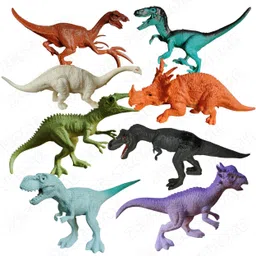 laxmi toys 8 Pcs Realistic Dinosaur Toys for Kids | Educational Jurassic Gift Toys image 1