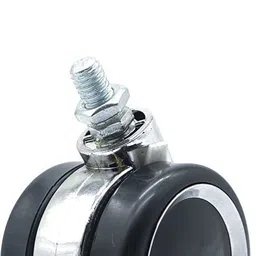 yathart Heavy Duty Screw Nylon Office Chair Wheels 60 mm (Castors) Set of 5 - Chrome Appliance Furniture Caster image 3