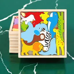 vhd Multicolor Wooden Animal Puzzle – Fun & Educational Toy for Kids AW53-picture-15