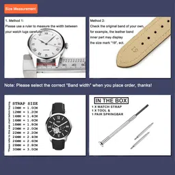 Rayyn HIPPO PLAIN DESIGN 24 mm Genuine Leather Watch Strap image 5