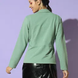 unicus apparel Women Solid Single Breasted Casual Blazer image 2