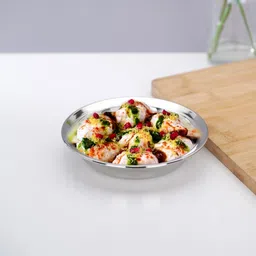 sumeet Stainles Steel Heavy Gauge Multi Utility ServingPlates with Mirror Finish 12.5cm Half Plate image 3