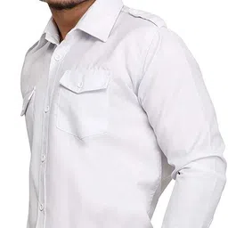 fabuniforms Men Regular Fit Solid Formal Shirt image 3