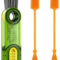 hidix 1 Cap & Cup Cleaner Brush + 2 Long Handle Silicone Bottle Cleaning Brushes Set 3-picture-19