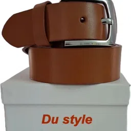 du style Men Casual, Evening, Formal, Party Tan Genuine Leather Belt image 3