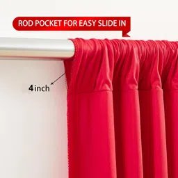 Vistook 30x10FT Wrinkle Free Decoration Backdrop Red Curtain Drapes 5x10 (6 Panels) Reflector image 4
