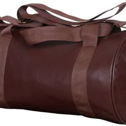 vk fashions 25 L Gym Duffel Bag - Brown Leatherite - Brown-picture-48