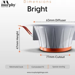 murphy LED 6W BRIGHT Concealed box down light (Warm White , Pack of 20) Recessed Ceiling Lamp image 4