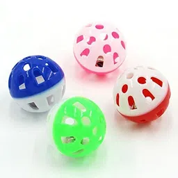 vayinato (Pack of 3) Interactive Bell Ball Toys for Budgie, Parrot, Cockatiel, Parakeet, Plastic Ball For Bird image 5