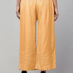 devara Women Relaxed Beige Viscose Rayon Trousers image 2