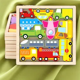 vhd Wooden Vehicle Puzzle Board for Kids – Educational Transport Toy TR162-picture-40