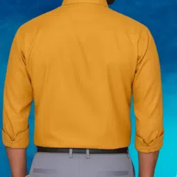 shubhshree Men Regular Fit Solid Slim Collar Formal Shirt image 2