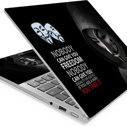 Techfit HD Printed Easy to Install Full Panel Laptop Skin/Sticker/Stretchable Vinyl/Cover for all Size Laptops upto 15.6 inch No Residue, Bubble Free - Hacker Anonymous Red Spot Face Self Adhesive Vinyl Laptop Decal 15.6-image-35