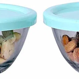 massive reckon Glass, Plastic Mixing Bowl Mixing Glass Bowl With PVC Random Lid 250 ml 2 pcs-picture-24