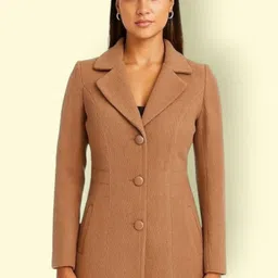 troo blue Women Solid Double Breasted Casual Blazer-picture-16