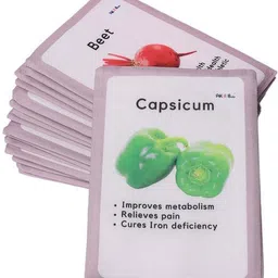 pikaboo PiK A BOO Cloth Vegetable Flash Cards | Early Learning & Fun image 4